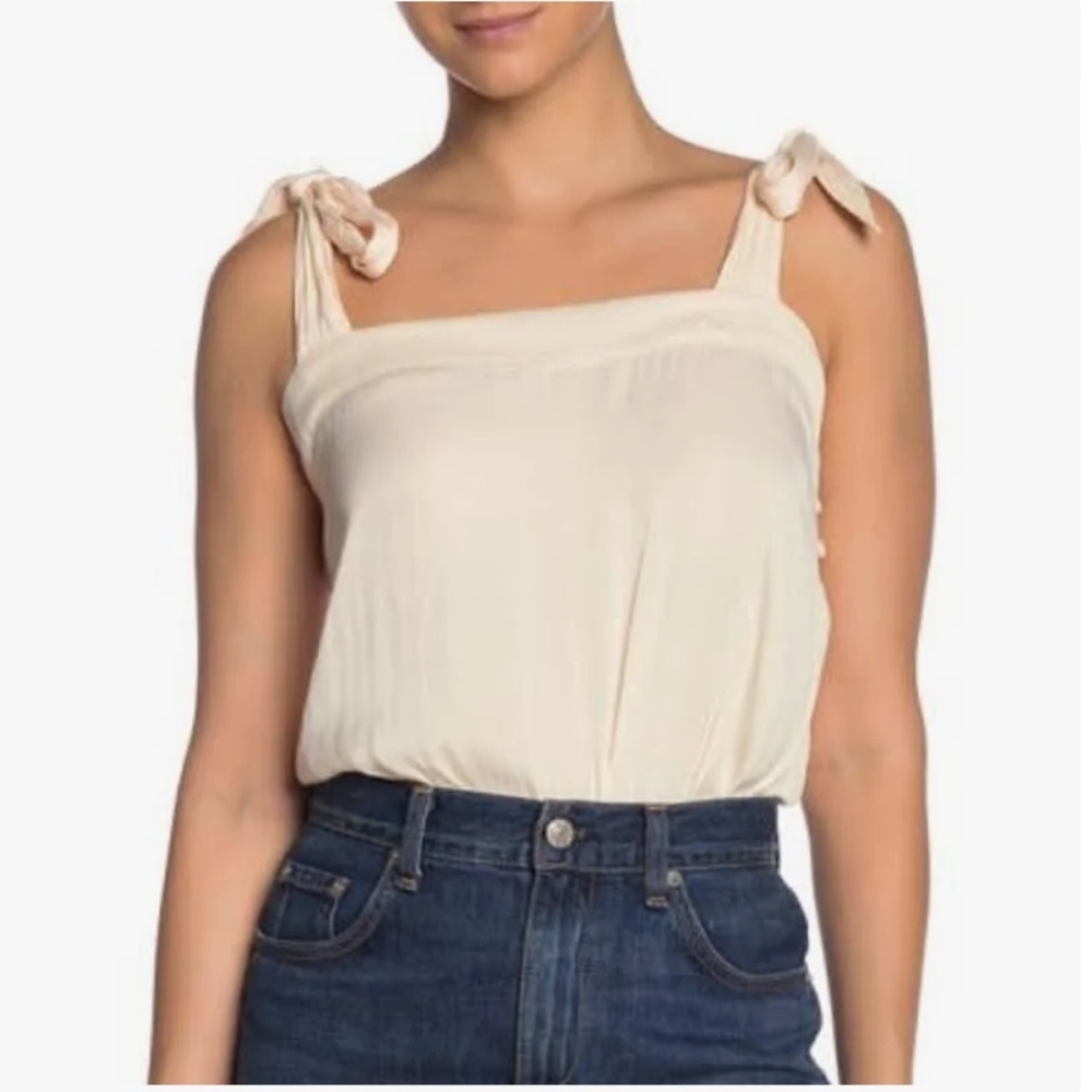 Intimately Free People cream bodysuit with mesh detail‎